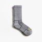 Women's grey hiking sock with performance features shown